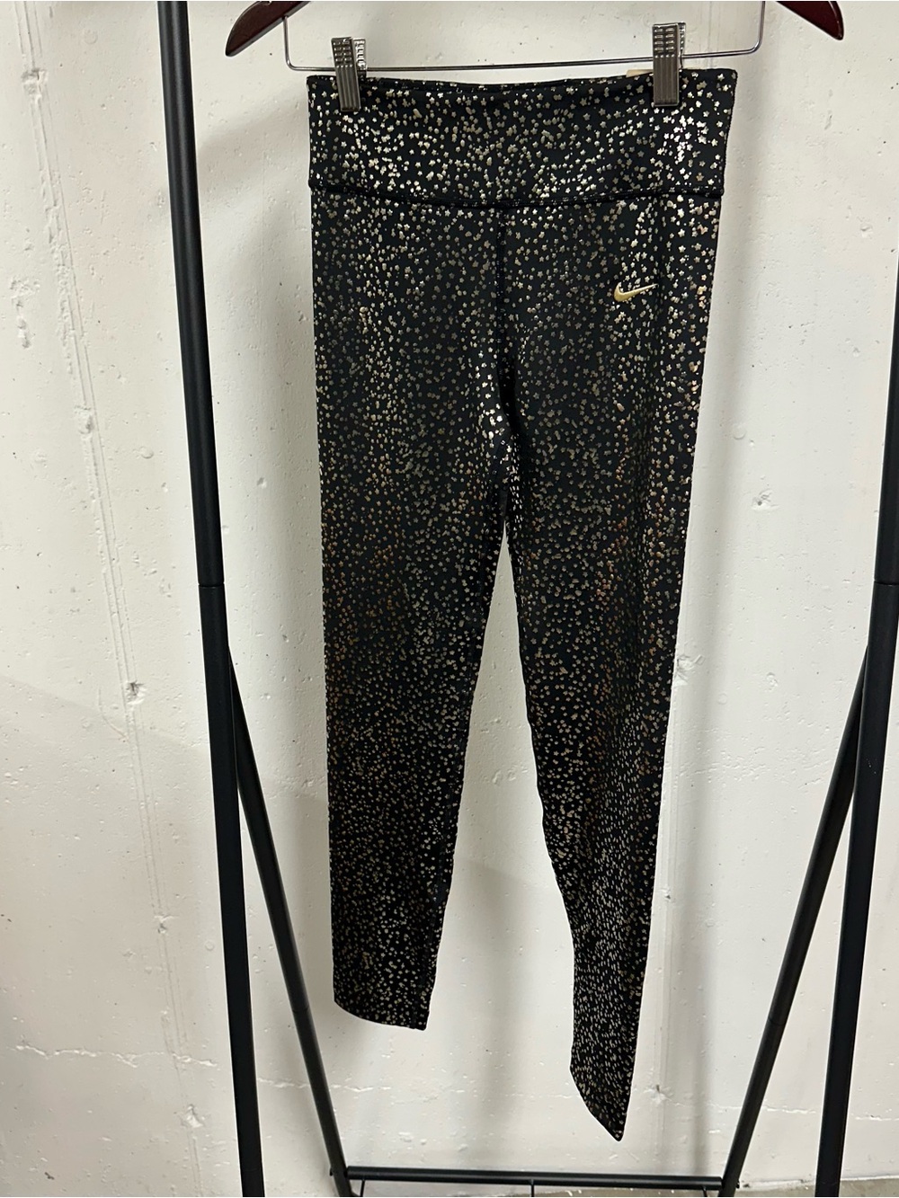 Nike Black Leggings with Gold Speckle